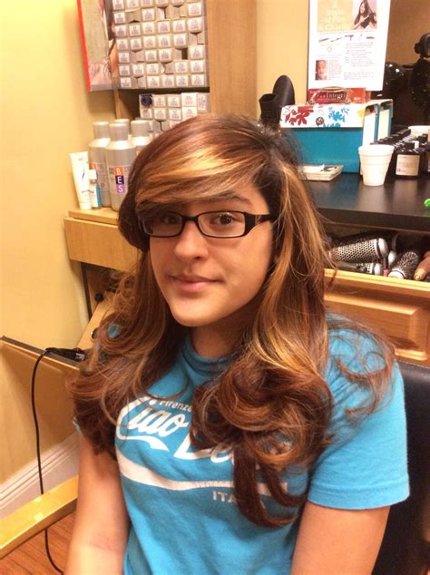 Indie Style Haircut with Voluminous Blowout and Multi-color Ombre