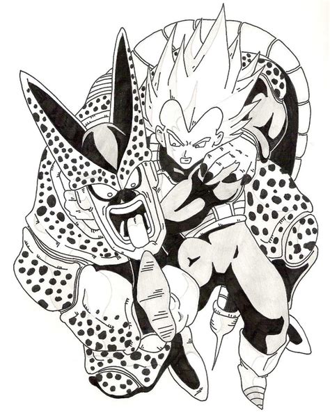 cell vs super vegeta by RobotKnight28 on DeviantArt