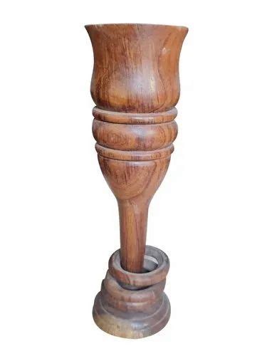 brown home decor wooden goblet  gifting purpose  piece