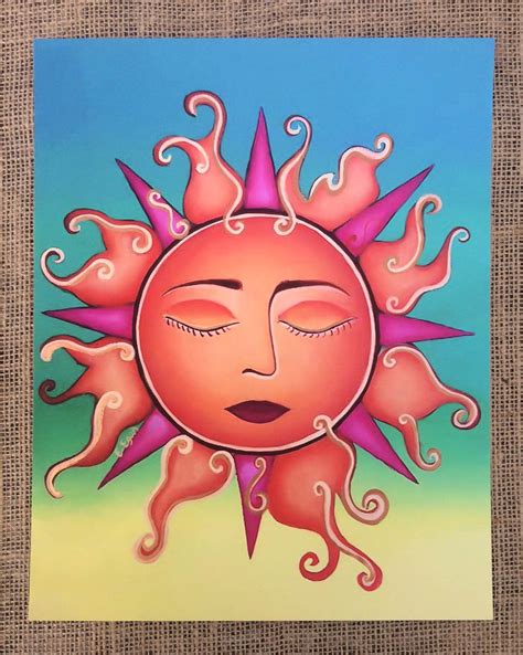 Celestial Sun Art Print With Bronze Accent Housewarming Gift - Etsy | Colorful art prints, Sun ...