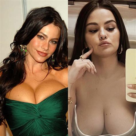 Better cleavage: Sophía Vergara vs Selena Gomez : r/CelebBattles