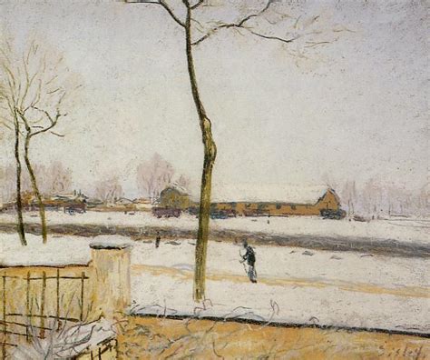 Snow Scene Moret Station, 1888 - Alfred Sisley - WikiArt.org