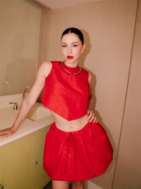 Hermione Corfield’s Ruby-Red High-Fashion Photoshoot • CelebMafia