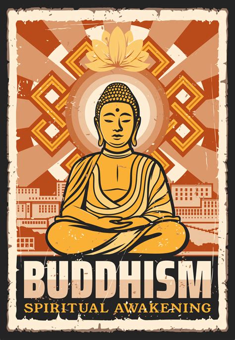 Buddhism meditation and spiritual awakening 16539517 Vector Art at Vecteezy