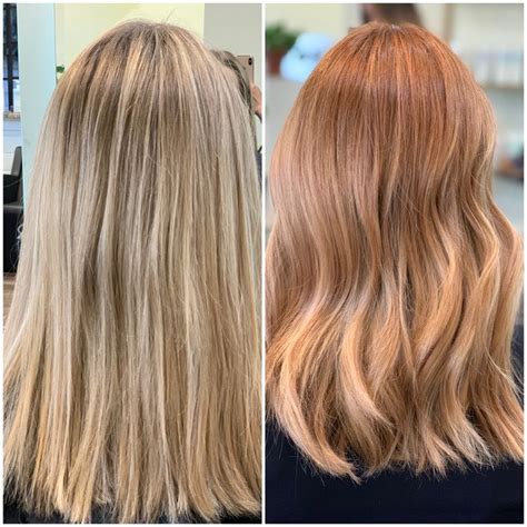 Blonde To Strawberry Blonde Before And After | Strawberry blonde hair