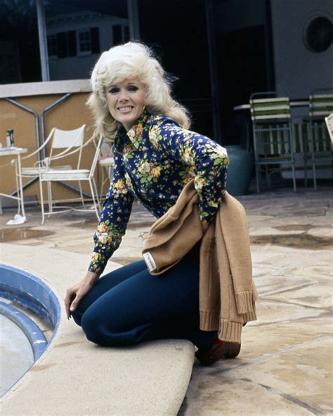 Connie Stevens 1970's era kneeling by swimming pool 24x36 inch poster