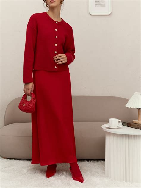 Расклешенная юбка макси из гладкой ткани :: LICHI - Online fashion store