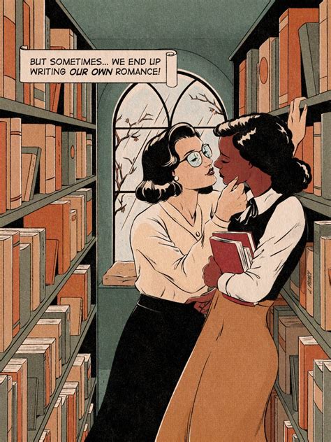 This Artist Is Giving Lesbian Couples The Retro, Pinup Treatment
