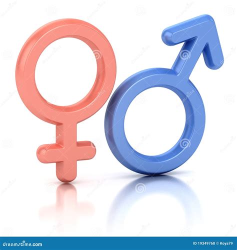 Símbolos De Sexo Masculino Y Femenino Stock de ilustración