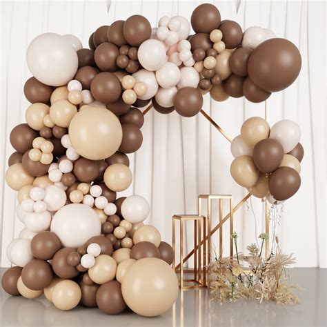 buy rubfac pcs brown balloons garland arch kit  double stuffed