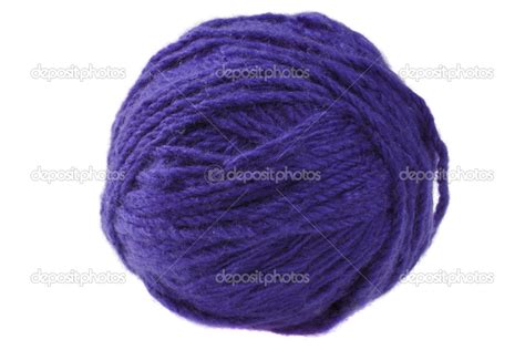 Ball of dark violet yarn — Stock Photo © vjotov #14531711