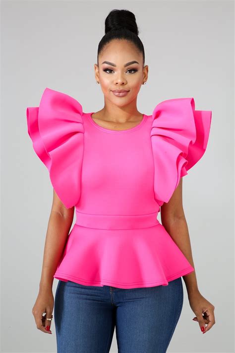peplum top style descriptionthis peplum top features  stretchy