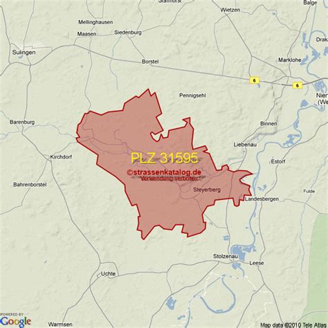 Postleitzahlgebiet 31595 - PLZ