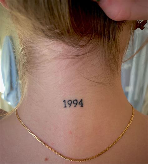 neck tattoo, 1994 Word Neck Tattoos, Behind The Neck Tattoos, Back Of ...