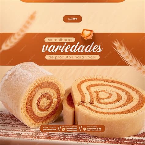 Premium PSD | Social Media Padaria Panificadora Bakery baking