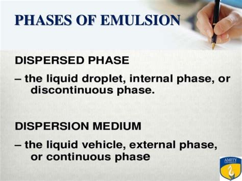 Disperse System : Emulsion