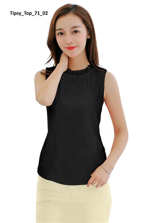 black casual top aousm fashions