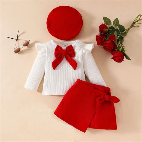 Roupas Vermelhas Para Bebe - Milancel-Conjunto-de-roupas-para-beb-s-blusa-grande-saia-vermelha-com ...