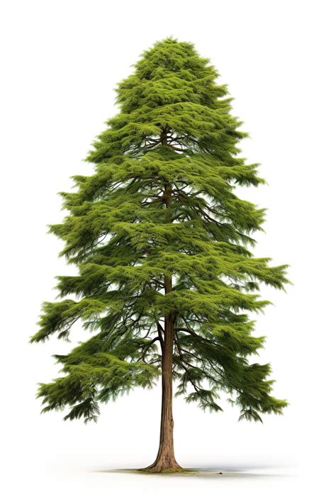 Premium Photo | Image of cypress tree on white background Nature
