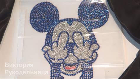 Микки маус из страз. Аппликация своими руками. Mickey Mouse rhinestones ...