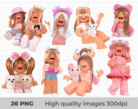 Roblox girls clipart, Roblox girls png, Roblox girls png images, Roblox girls Bundle png, Roblox ...