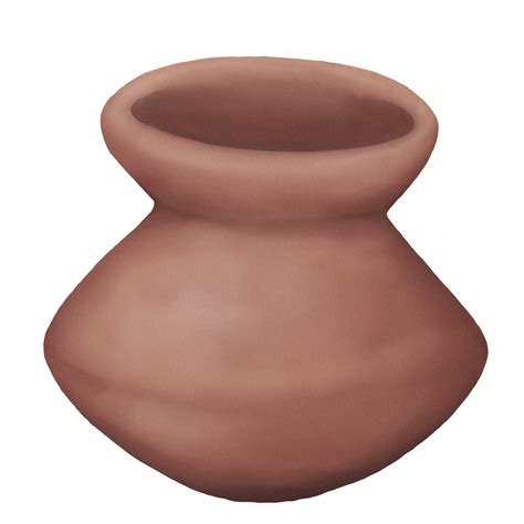 Illustration in Watercolor styles of Ancient Pottery in the Shape of a