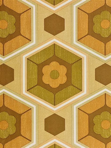 Vintage Wallpapers - Online Shop | 1970s Retro Geometric Wallpaper