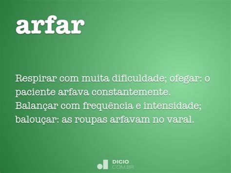 O Que Significa Arfar - Arfar - Dicio, Dicionário Online de Português