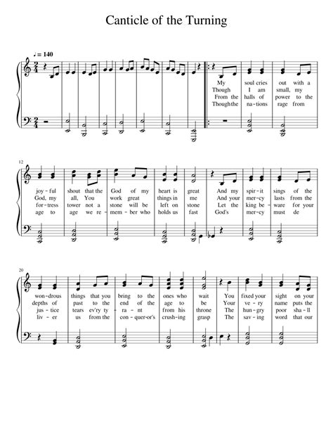 Canticle of the Turning (Piano) sheet music for Piano download free in ...