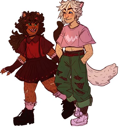 🕯️ jupiter 🕯️ on Twitter: "redesigned some lesbian cat girl ocs i had