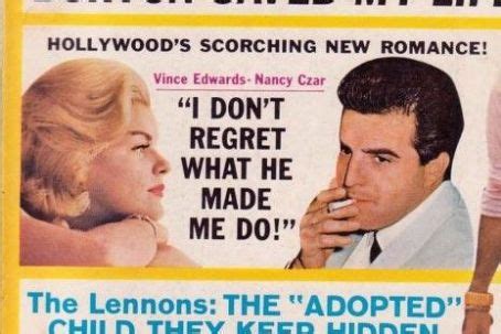 Vince Edwards and Nancy Czar - Dating, Gossip, News, Photos
