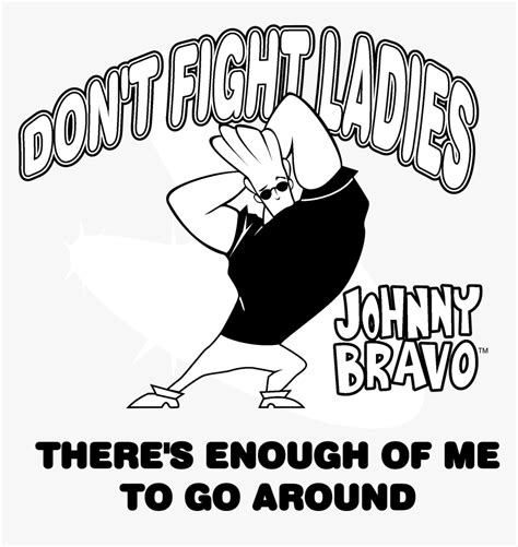 Johnny Bravo Logo Black And White - Johnny Bravo, HD Png Download - kindpng