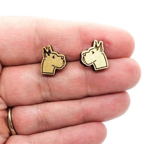 Great Dane Dog Earrings Wood - Etsy | Great dane dogs, Dane dog, Great dane