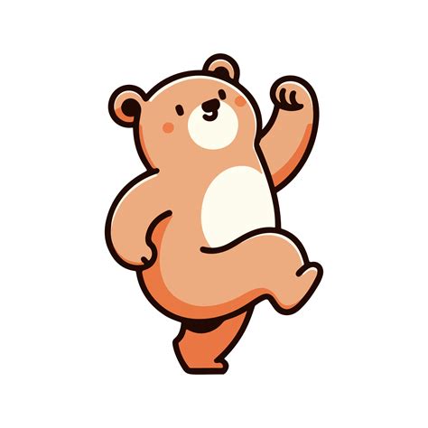 cute icon character dancing bear 44627965 PNG