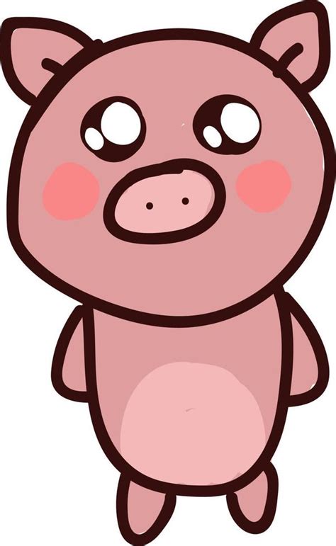 Cute little piggy, ilustración, vector sobre fondo blanco. 13776017 ...