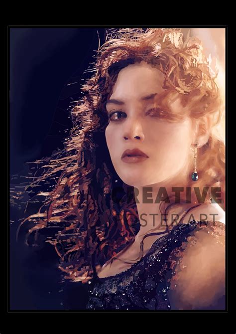 Kate Winslet Poster | Kate Winslet Wall Art, Portrait, Rose Dawson