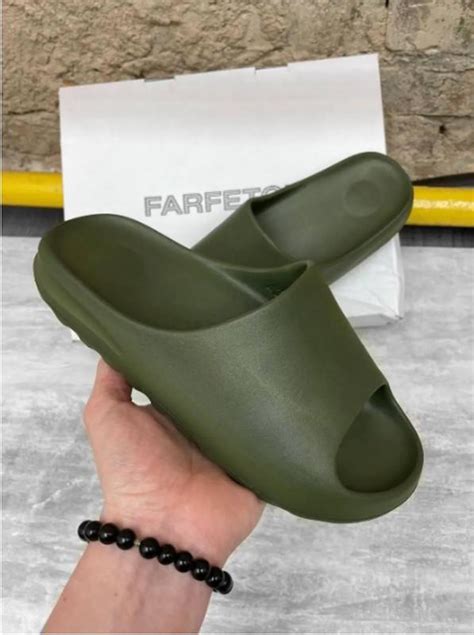 Trend резиновые тапки изи slide resin шлёпки на массивной подошве ...