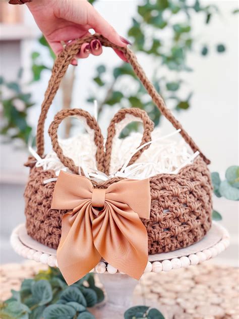 Granny Stitch Easter Basket Crochet Pattern | Briana K Designs | Modern