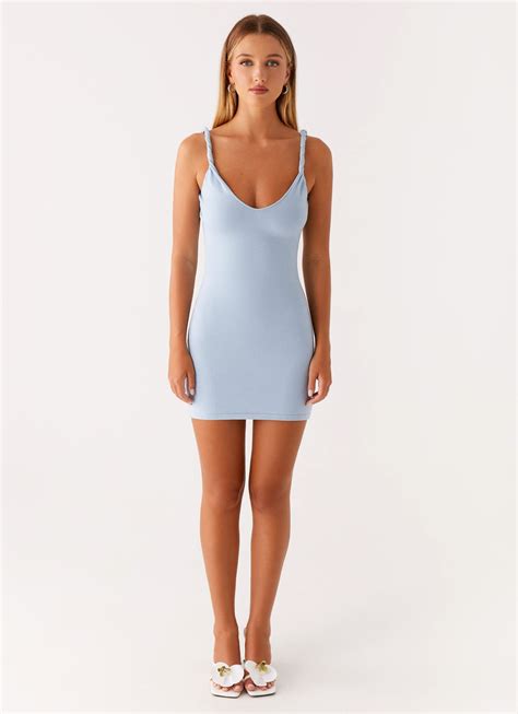 Anastasia Mini Dress - Blue – Peppermayo
