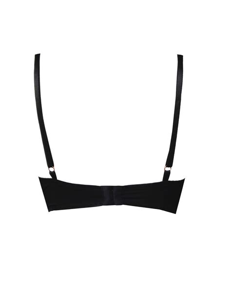 Ava Black Organic Bamboo Jersey & Lace Bralette – Ayten Gasson