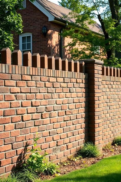 brick garden fence