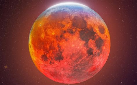 Blood Moon Wallpaper 4K, Lunar Eclipse, Composition, 5K