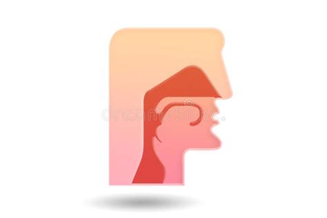 Illustration of Human Head with Various Organs Stock Illustration ...