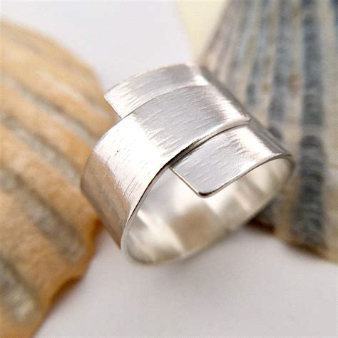 wrap  sterling silver ring  silver rings wave jewelry silver