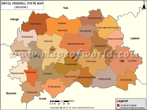oryol map oryol oblast map