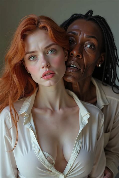 Redhead haired woman with a surprised look on her face - SeaArt AI