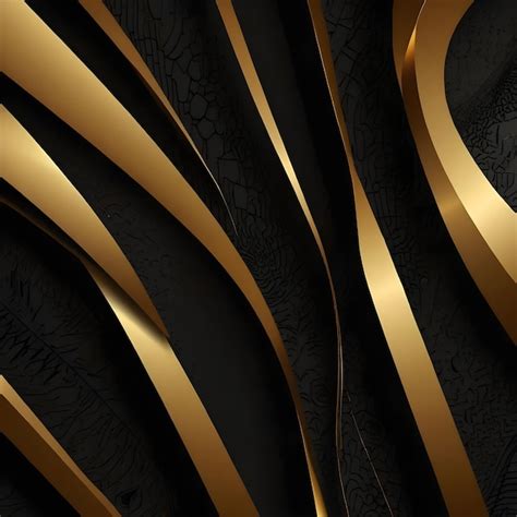 abstract black  gold pattern design premium ai generated image