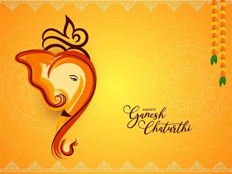 Happy Ganesh Chaturthi festival religious greeting background 11160850 ...