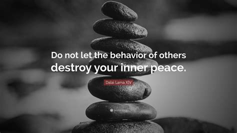 Dalai Lama XIV Quote: “Do not let the behavior of others destroy your