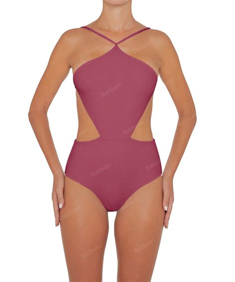 BSWS-S45 High Neck Side Cutout One Piece – Bali Swim
